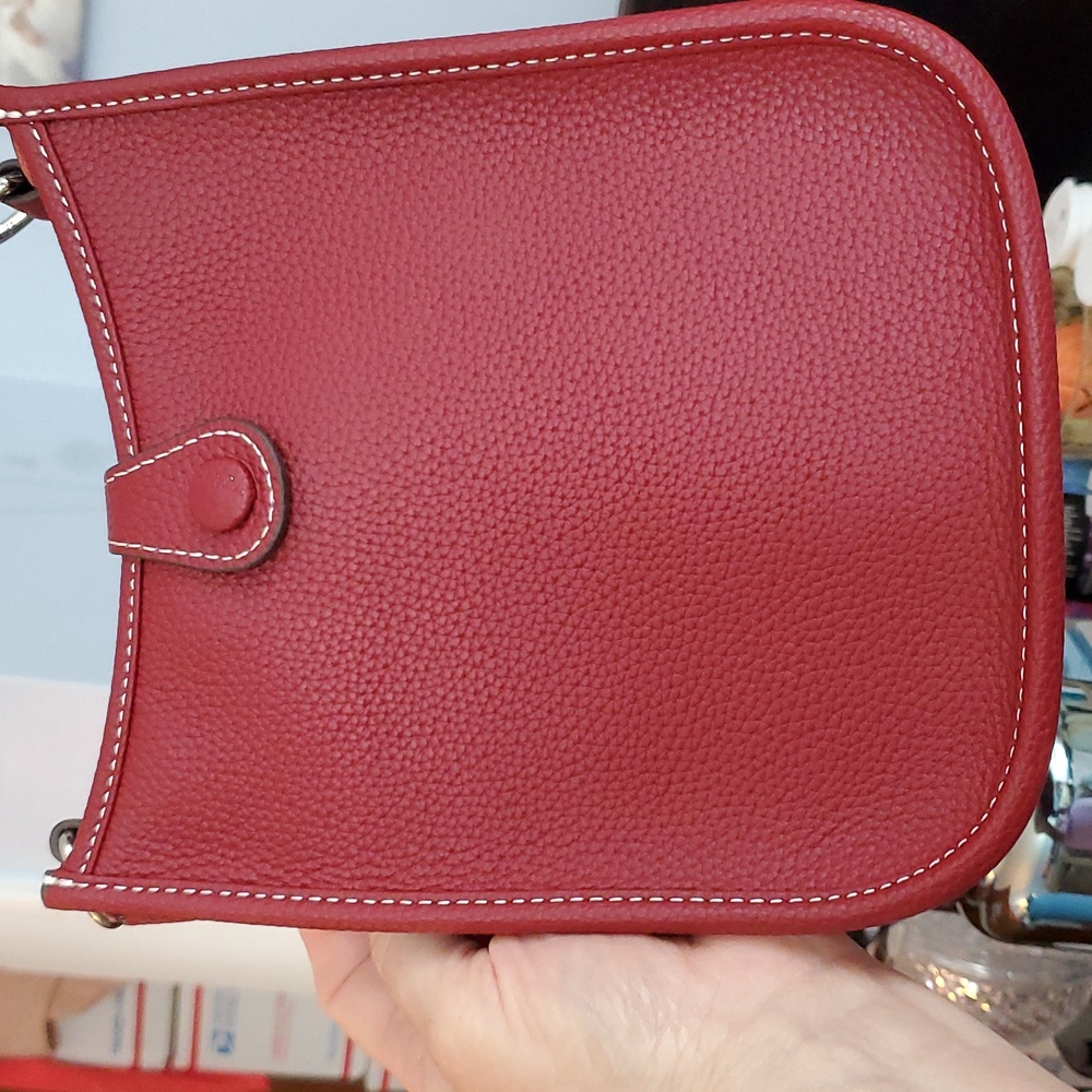 Red Leather Women's Crossbody Bag